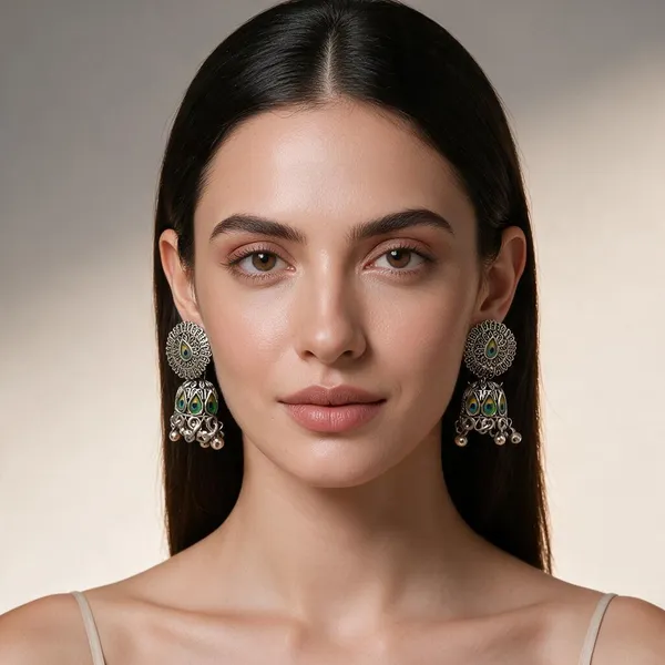 Silver_Alloy_Jhumka_Earrings_For_Women