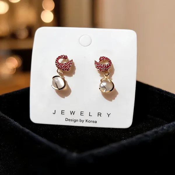 Gold_&_Red_Alloy_Drop_&_Dangle_Earrings_For_Women