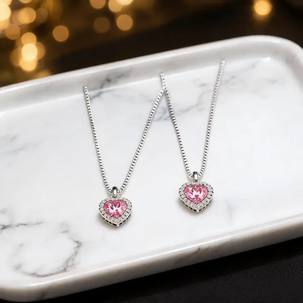 Silver_Sterling_Silver_&_Titanium_Necklace_Set_For_Women