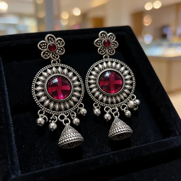 Silver_Alloy_Jhumka_Earrings_For_Women