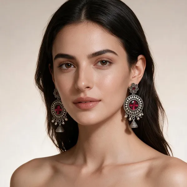 Silver_Alloy_Jhumka_Earrings_For_Women
