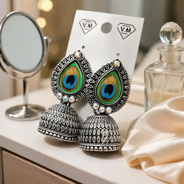Silver_Alloy_Jhumka_Earrings_For_Women