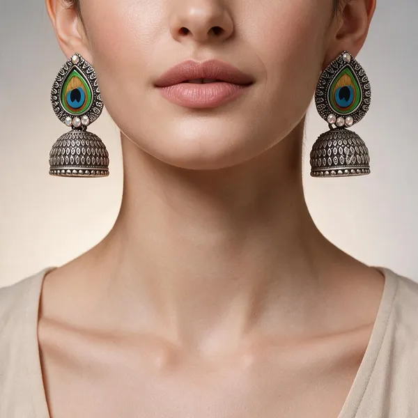 Silver_Alloy_Jhumka_Earrings_For_Women