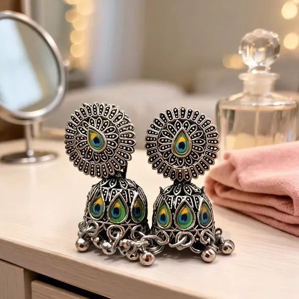 Silver_Alloy_Jhumka_Earrings_For_Women