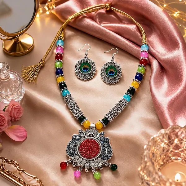 Silver_&_Alloy_Jewellery_Set_For_Women
