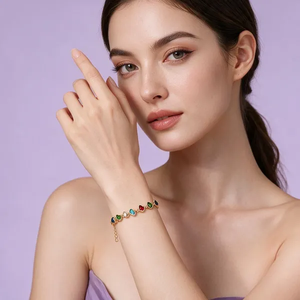 Gold_Rhinestone_&_Alloy_Bracelet_For_Women