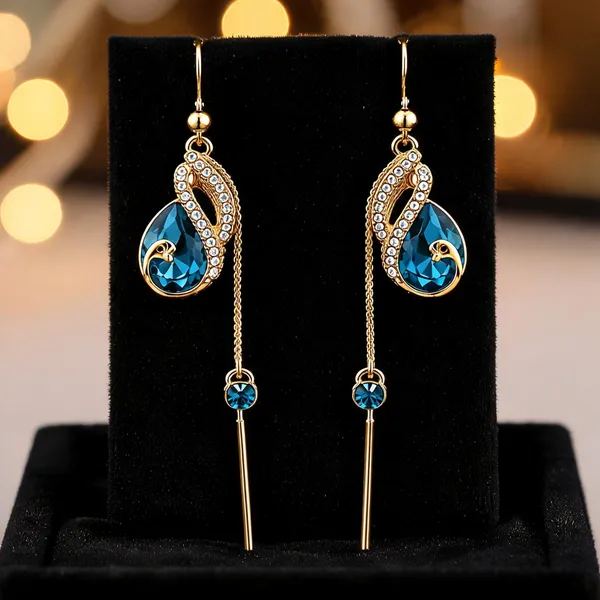 Blue_&_Turquoise_Alloy_Drop_&_Dangle_Earrings_For_Women