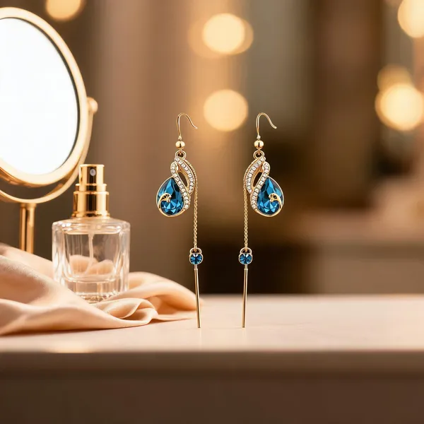 Blue_&_Turquoise_Alloy_Drop_&_Dangle_Earrings_For_Women