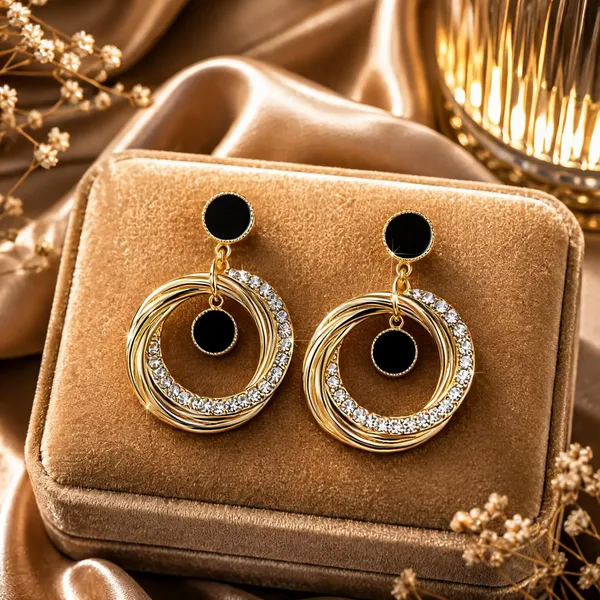 Gold_Rhinestone_&_Alloy_Drop_&_Dangle_Earrings_For_Women