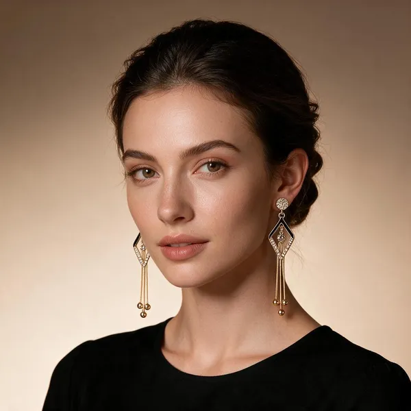 Gold_Rhinestone_&_Alloy_Drop_&_Dangle_Earrings_For_Women
