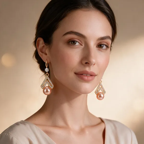 Gold_Pearl_&_Crystal_Rhinestone_Drop_&_Dangle_Earrings_For_Women