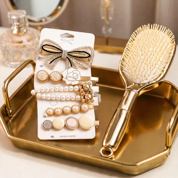Gold_Pearl_&_Crystal_Rhinestone_Hair_Clips_For_Women_(Pack_of_5_)