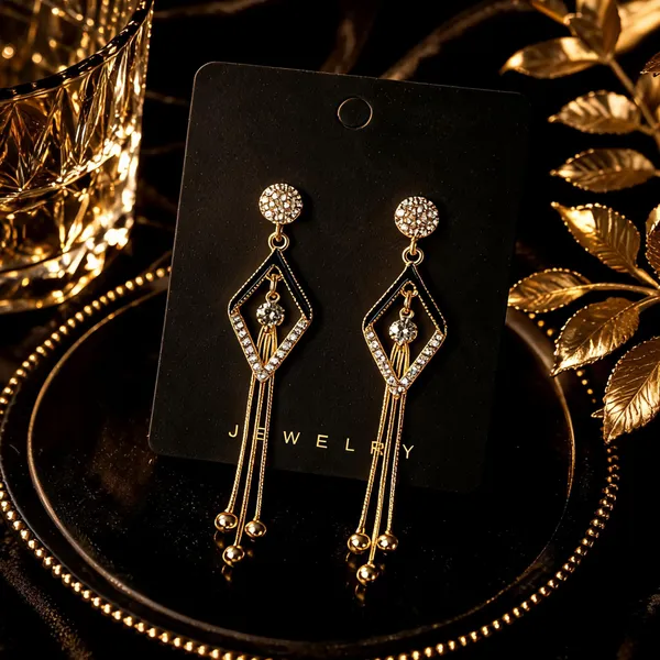 Gold_Crystal_Rhinestone_Drop_&_Dangle_Earrings_For_Women