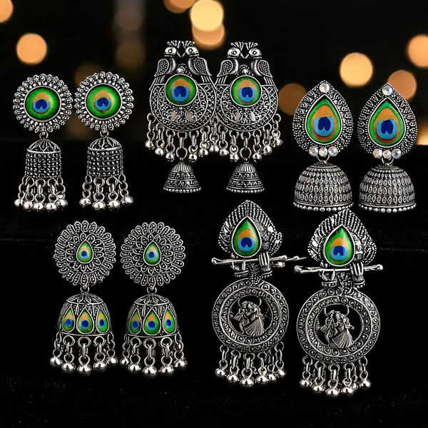 Silver_Earrings_For_Women_(Pack_of_5_)