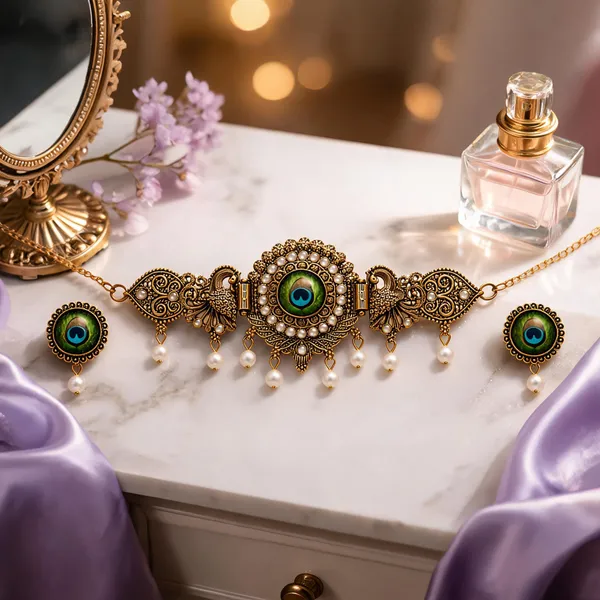Gold_Pearl_Necklace_Set_For_Women
