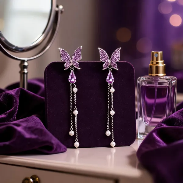 Purple_Alloy_Drop_&_Dangle_Earrings_For_Women