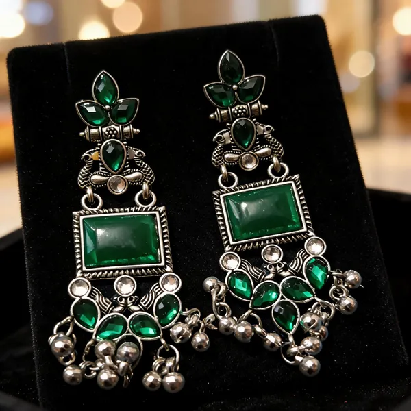 Green_Alloy_Earrings_For_Women