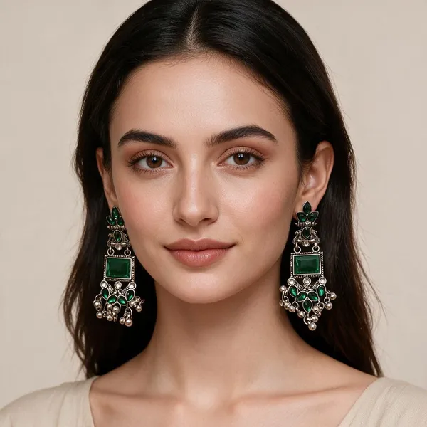 Green_Alloy_Earrings_For_Women