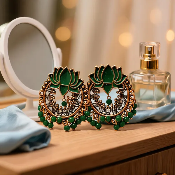 Green_Alloy_Drop_&_Dangle_Earrings_For_Women