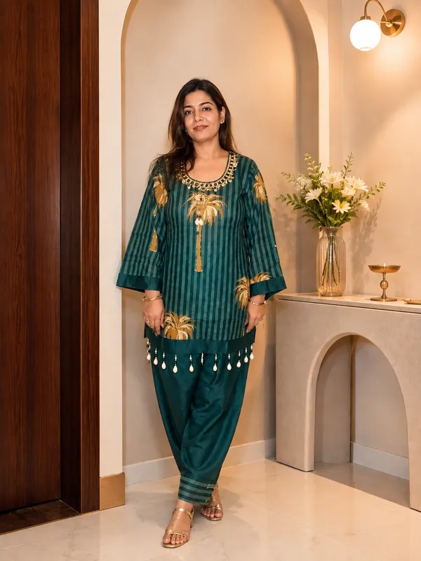 Green_Printed_Ethnic_Kurta_Set_for_Women