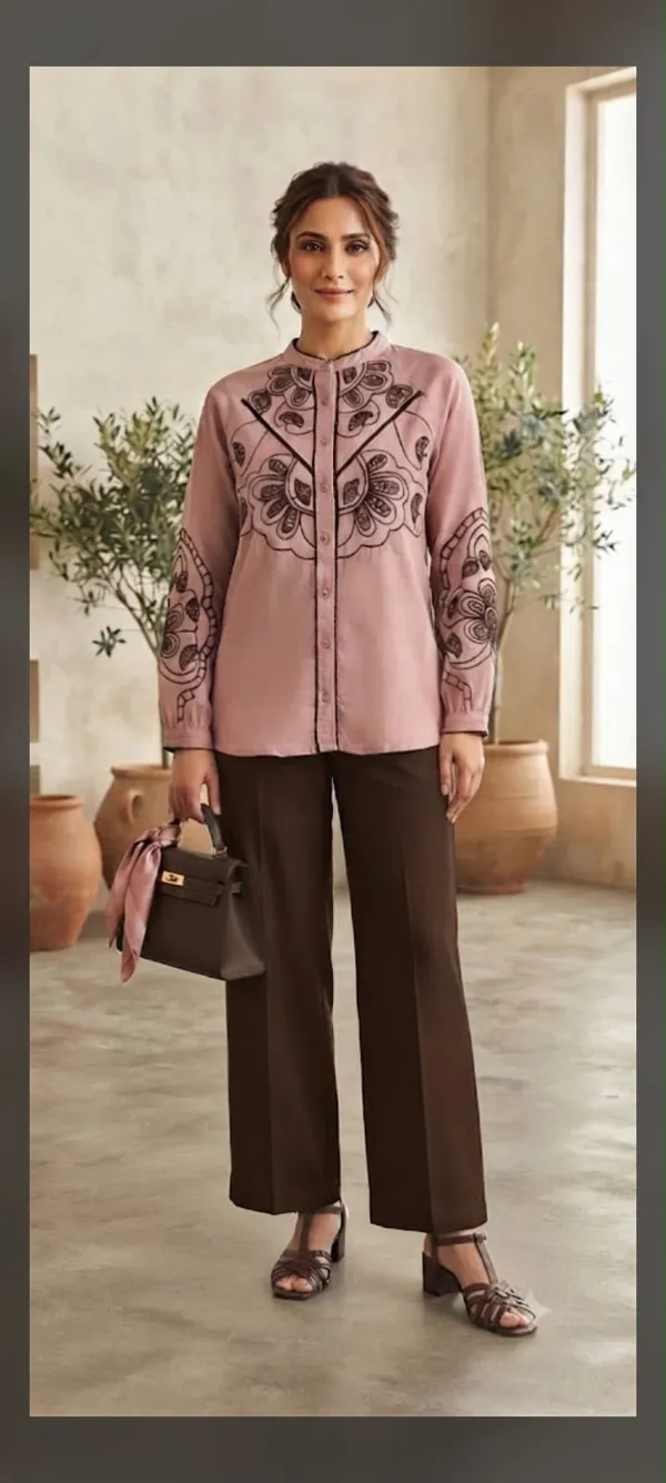 Pink_Blended_Floral_Printed_Shirt_For_Women