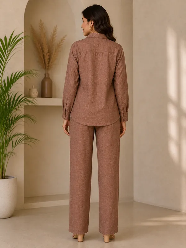 Brown_Linen_Cotton_Relaxed_Fit_Co-Ord_Set_For_Women