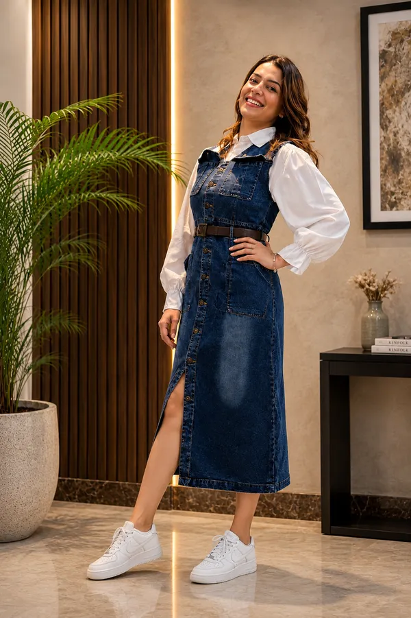 Blue_Denim_Belted_Pinafore_Midi_Dress_For_Women