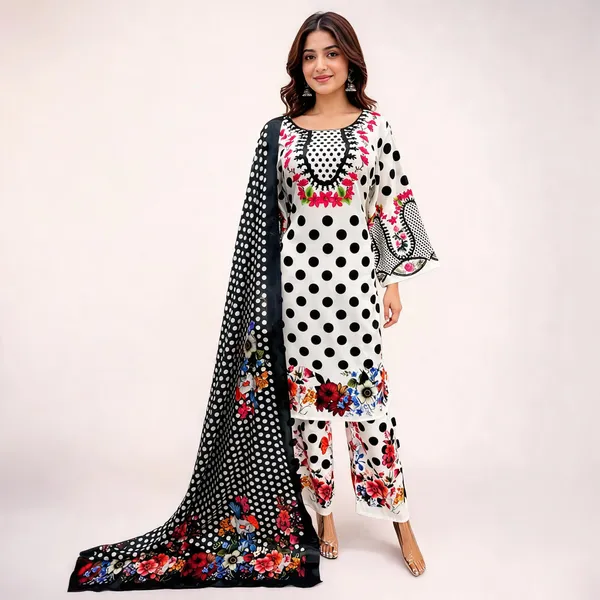 White_Satin_Printed_Straight_Suit_Set_For_Women