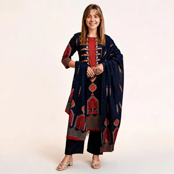 Navy_Cotton_Printed_Straight_Kurta_Set_For_Women