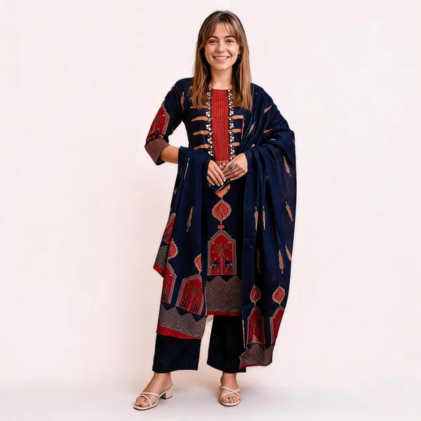 Navy_Cotton_Printed_Straight_Kurta_Set_For_Women