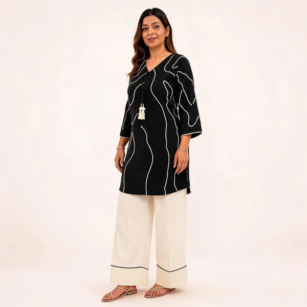 Black_Cotton_Printed_Straight_Kurta_Set_For_Women