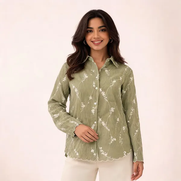 Green_Organza_Relaxed_Fit_Embroidered_Top_For_Women