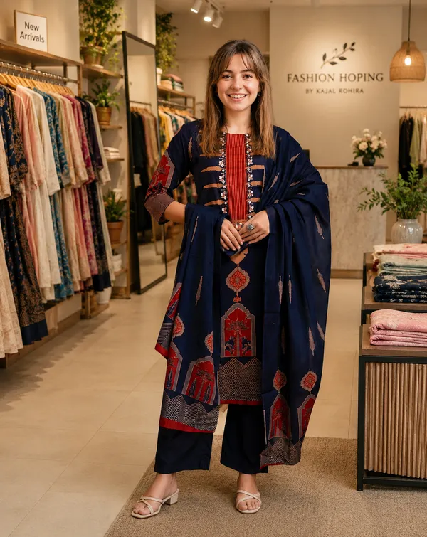 Navy_Cotton_Printed_Straight_Kurta_Set_For_Women