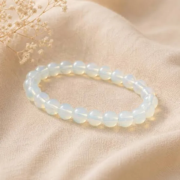 White_Translucent_Beaded_Bracelet