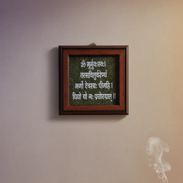 Gayatri_Mantra_Pyrite_Frame