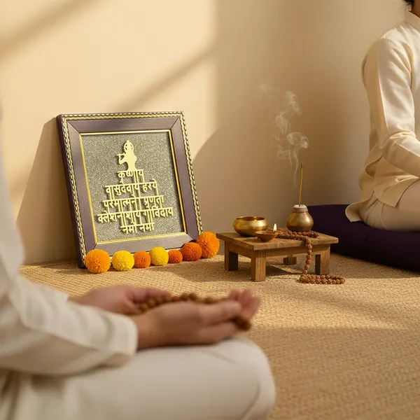 Krishna_Mantra_Frame_On_Raw_Pyrite_12_12_Inch