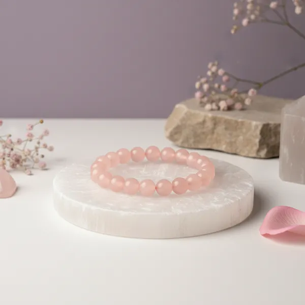 Rose_Quartz_Bracelet_With_Selenite_Plate