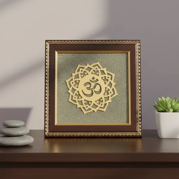 Om_Symbol_Raw_Pyrite_Frame