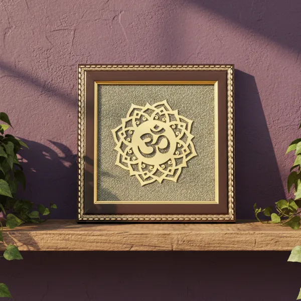 Om_Symbol_Raw_Pyrite_Frame
