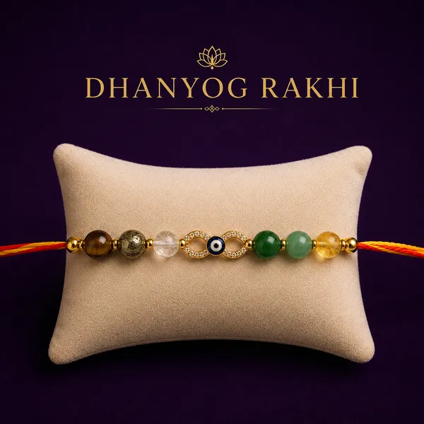 Dhanyog_Crystal_Rakhi_Pyrite_Tiger_Eye_Green_Aventurine_Bracelet_Rakhi_For_Brother_Pack_Of_1