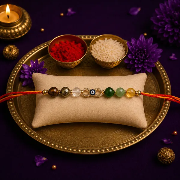 Dhanyog_Crystal_Rakhi_Pyrite_Tiger_Eye_Green_Aventurine_Bracelet_Rakhi_For_Brother_Pack_Of_1