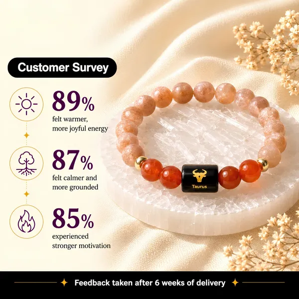 Taurus_Zodiac_Bracelet_Sunstone_Carnelian_Vrishabh_Rashi