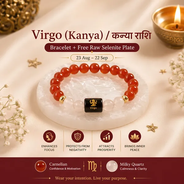 Virgo_Zodiac_Bracelet_Carnelian_Clear_Quartz_Kanya_Rashi