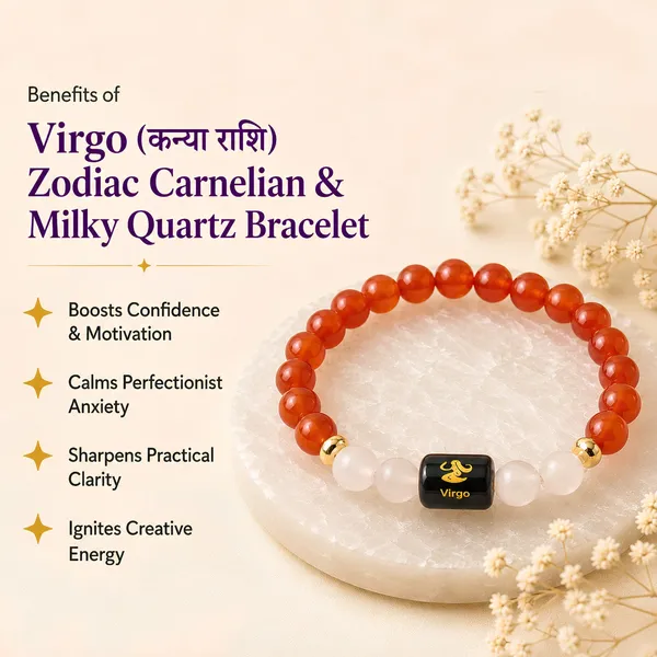Virgo_Zodiac_Bracelet_Carnelian_Clear_Quartz_Kanya_Rashi