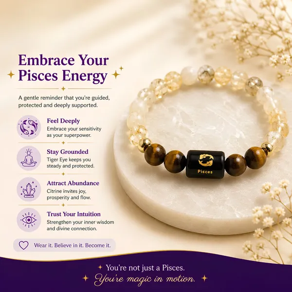 Pisces_Zodiac_Bracelet_Citrine_Tiger_Eye_Meen_Rashi