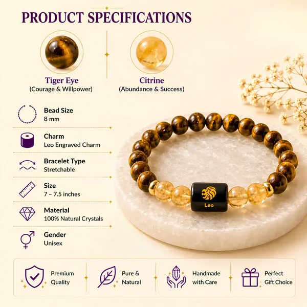 Leo_Zodiac_Bracelet_Tiger_Eye_Citrine_Singh_Rashi