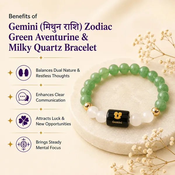 Gemini_Zodiac_Bracelet_Green_Aventurine_Clear_Quartz_Mithun_Rashi