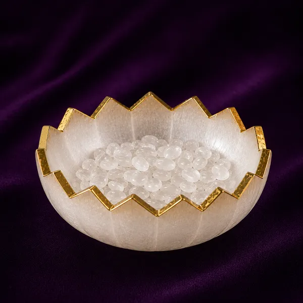 Pyrite_Tortoise_With_Selenite_Bowl