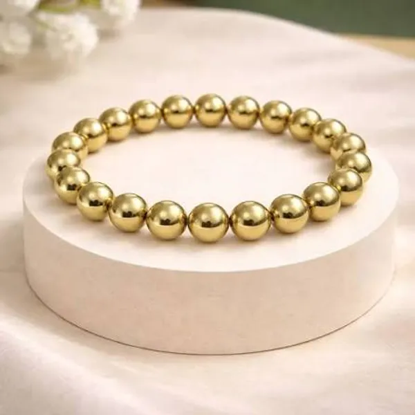 Gold_Tone_Beaded_Bracelet_For_Men_And_Women
