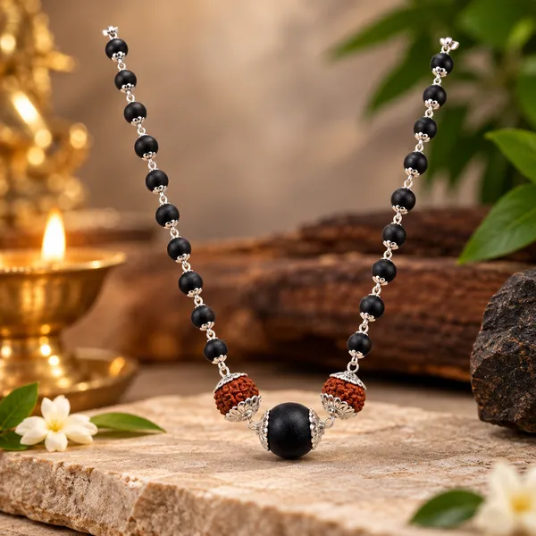 Karungali_Rudraksha_Bead_Cap_Mala_Protection_Focus_Energy